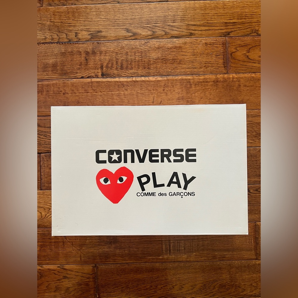 Comme des Garçons Converse PLAY Empty Shoe Box White with Red Heart